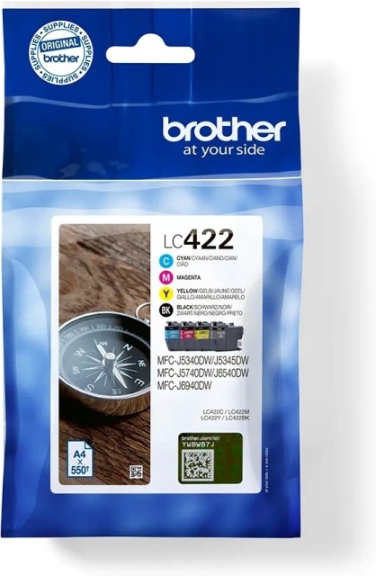 Brother LC422VALDR ink cartridge pack, 4 colours