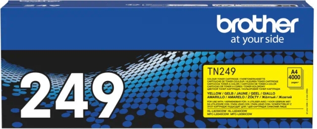 Brother TN249Y laser ink cartridge, yellow