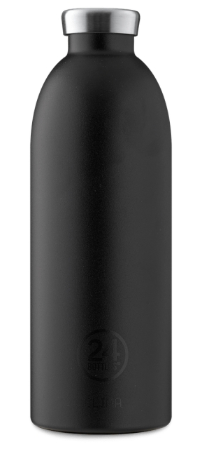 24Bottles - Clima Bottle 0,85 L  - Stone Finish - Tuxedo Black (24B452)