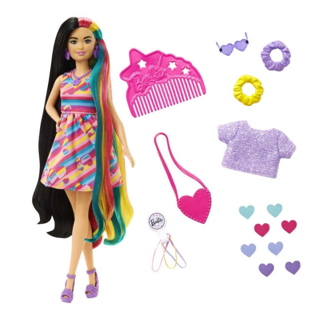 Barbie Totally Hair - Heart-Themed Doll (HCM90)