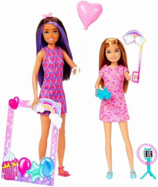 Barbie Celebration Fun Birthday Skipper and Stacie Doll (HKB12)