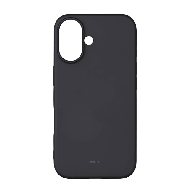 Onsala Phone Case with Silicone Feel Black - iPhone 16