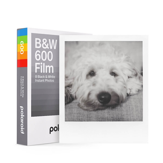 Polaroid B&W 600 Film White Frame