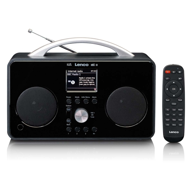 Lenco Internet DAB+/FM radio with Bluetooth Remote Control and rechargable battery