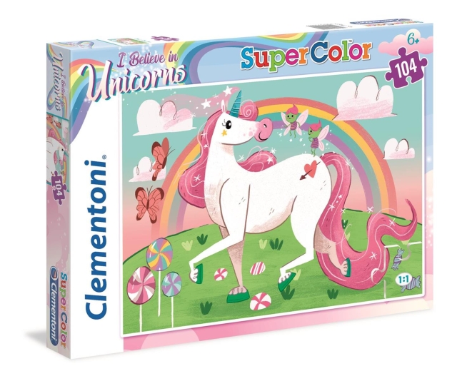 Clementoni 104 pcs Puzzles Kids SuperColors Unicorn
