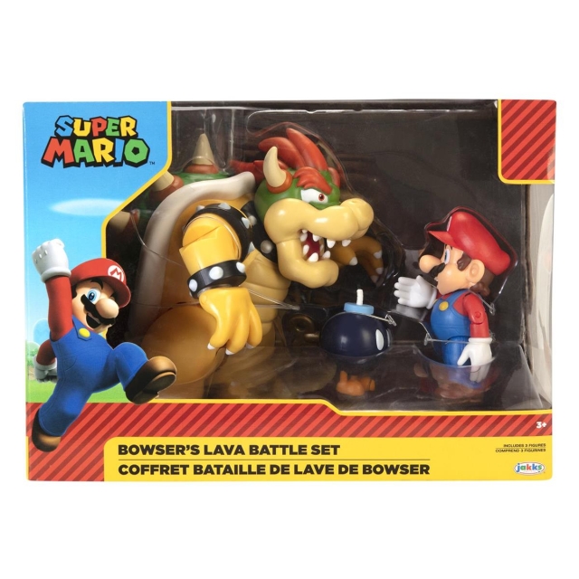 JAKKS Pacific Super Mario 4 Inch Figure Set Mario vs. Bowser