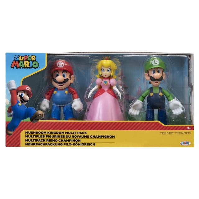 JAKKS Pacific Super Mario 4 Inch Figure Set Mushroom Kingdom