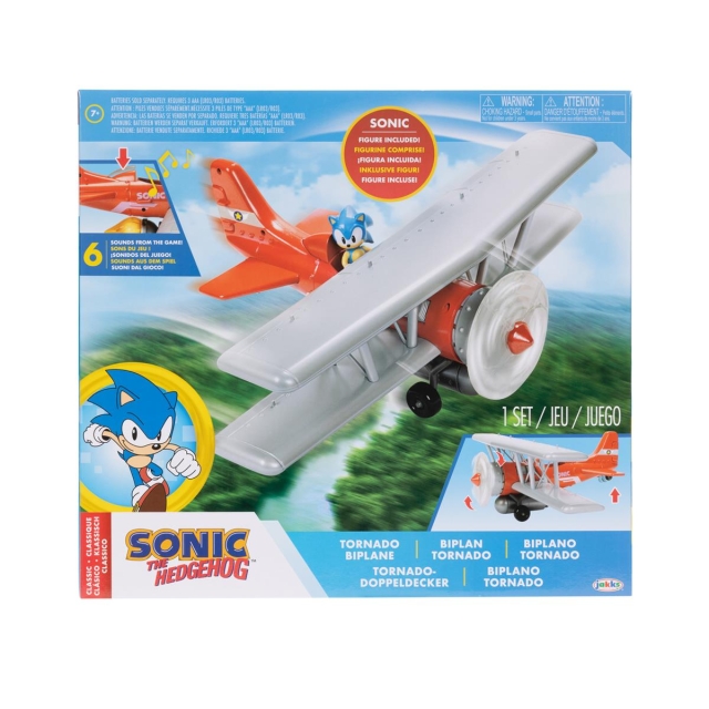 JAKKS Pacific Sonic the Hedgehog 2.5 Inch Playset Tornado Biplane
