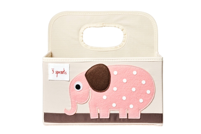 3 Sprouts Diaper Caddy - Pink Elephant