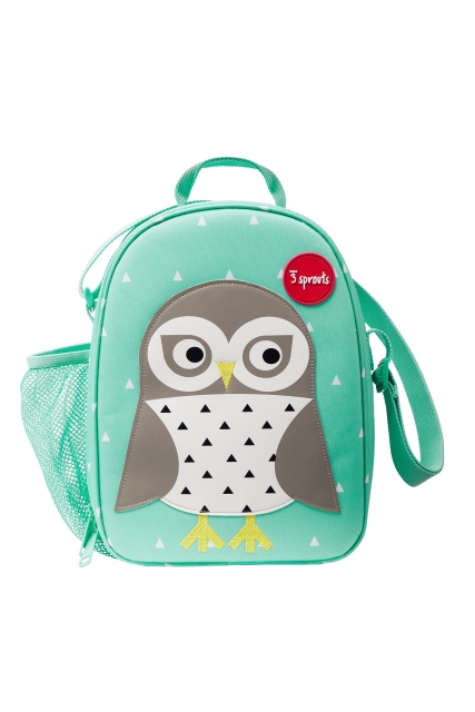 3 Sprouts Lunch Bag - Mint Owl