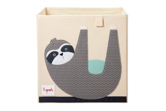 3 Sprouts Storage Box - Gray Sloth