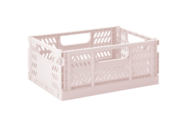 3 Sprouts Modern Folding Crate Medium Pink