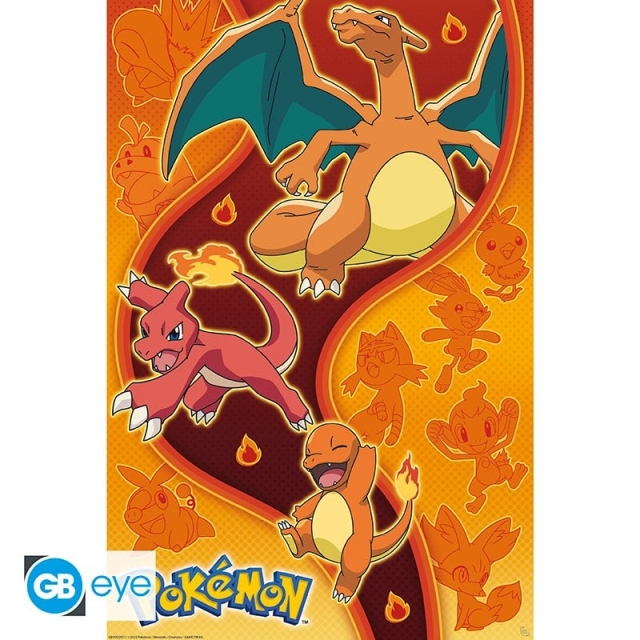 Abysse POKEMON - Poster Maxi 91.5x61 - Fire Type