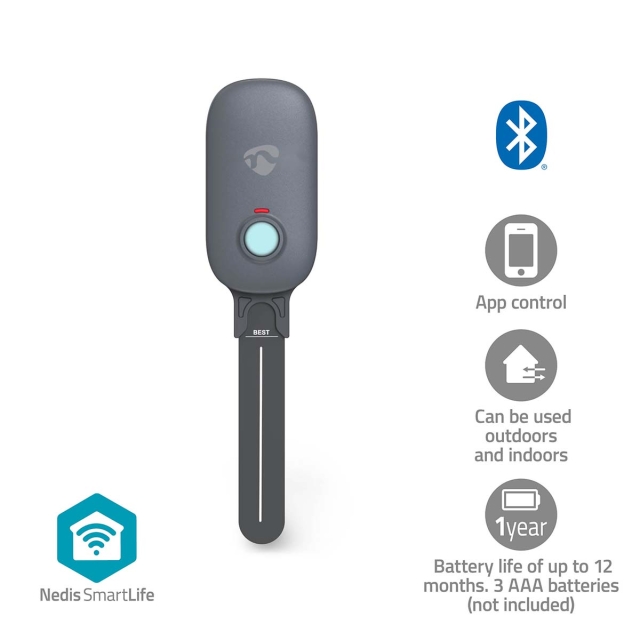 Nedis SmartLife Soil Moisture Meter | Bluetooth® | Battery Powered | IP55 | 0 - 100 % | Android™ / IOS