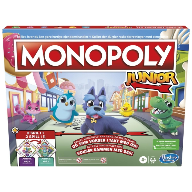 Hasbro Monopoly Junior 2 Games in 1 (DK/NO)