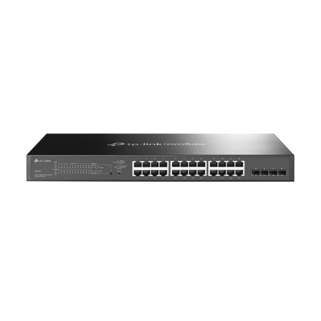 TP-Link JetStream 24-Port 10/100Mbps + 4-Port Gigabit Smart Switch with 24-Port PoE+