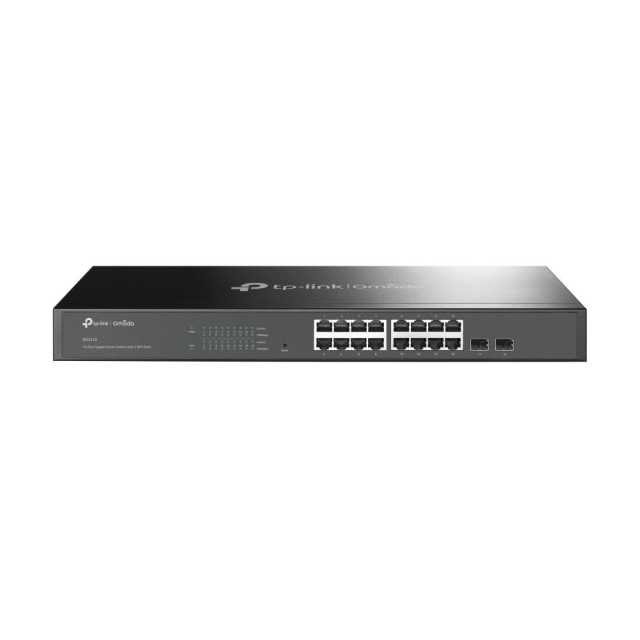 TP-Link JetStream 16-Port Gigabit Smart Switch with 2 SFP Slots