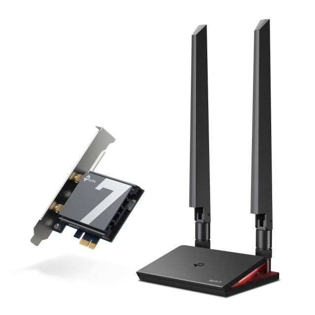 TP-Link BE9300 Tri-Band Wi-Fi 7 Bluetooth PCIe Adapter /Archer TBE550E