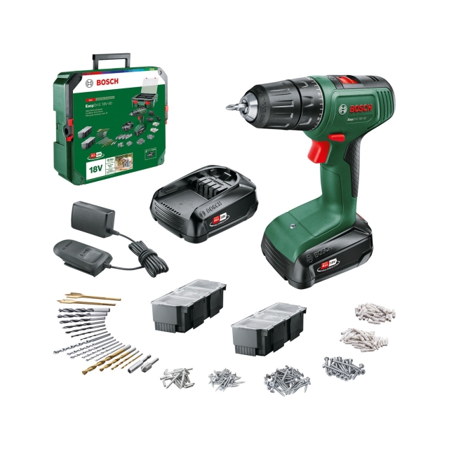 Bosch EasyDrill 18V-40 + SystemBox ( 2 x Battery & Charger Included )