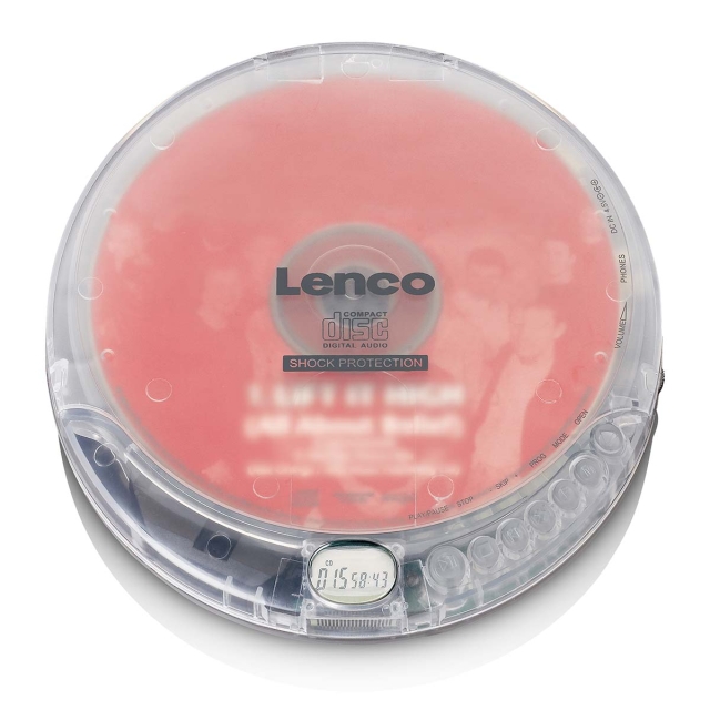 Lenco Portable CD-player with anti-shock Transparent