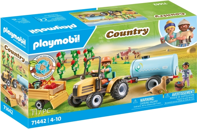 Playmobil Tractor with trailer and water tank (71442)
