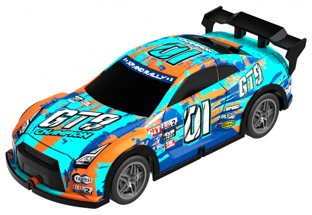 TEC-TOY Champion GT9 w/light R/C 1:22, 27MHz - Blue/Orange (471251)