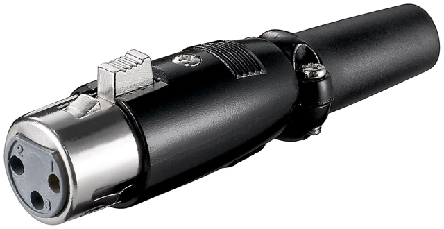 Goobay Mikrofonkoppling, 3 Pin med skruvad dragavlastning