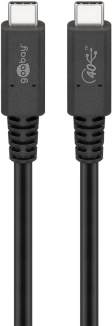 Goobay Sync & Charge USB-C™-kabel, USB4™ Gen 3x2, 240 W, 0,7 m USB-C™-kontakt > USB-C™-kontakt