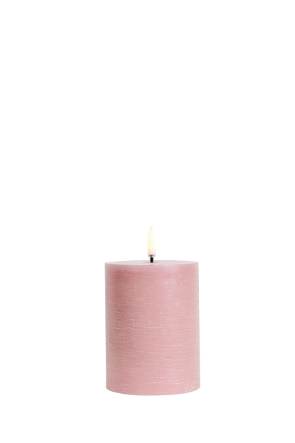 Uyuni LED pillar candle - Dusty rose, Rustic - 7,8x10 cm (UL-PI-DR-C78010)