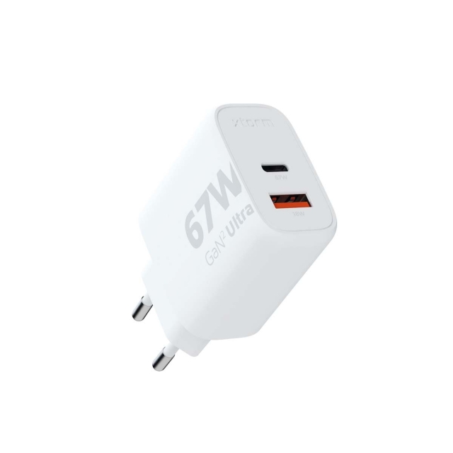 Xtorm 67W GaN2 Ultra Home Charger USB-C PD/USB-A White