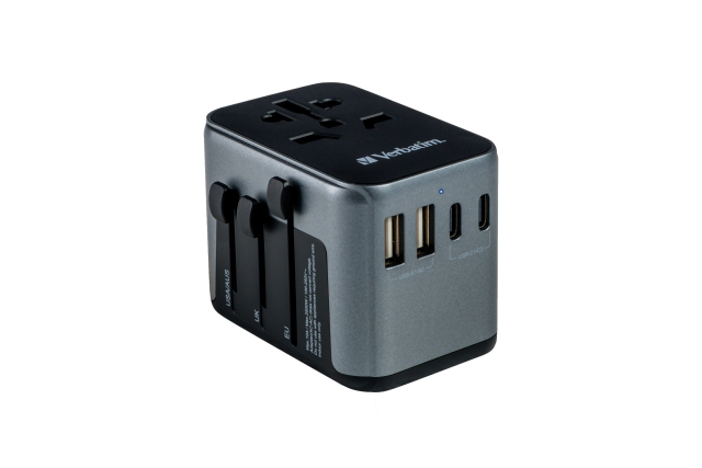 Verbatim Universal Travel Adapter UTA-03 PD30W/QC / 2xUSB / 2xType-C
