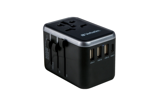Verbatim Universal Travel Adapter UTA-04 PD61W/QC / 3xUSB / 2xType-C