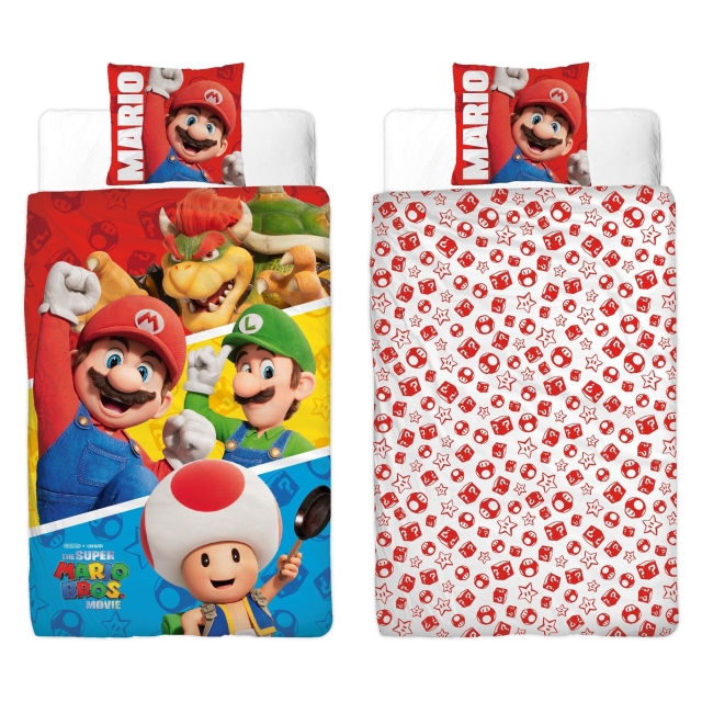 Super Mario Bed Linen - Adult Size 140 x 200 cm - Super Mario (SMM003)