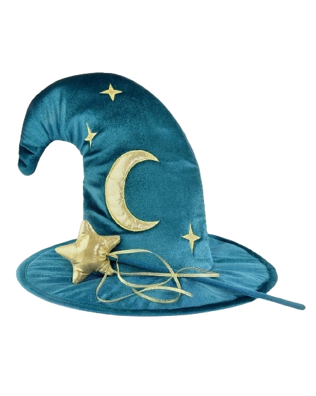 Den Goda Fen Velvet Wiard hat & wand (F77601)
