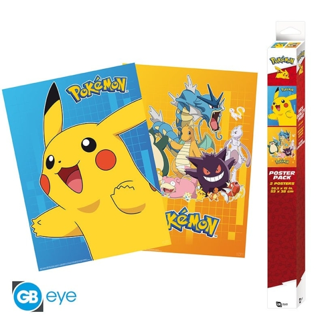 Abysse POKEMON - Set 2 Posters - Colourful Characters (52x38)