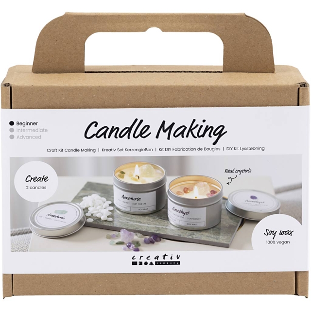 DIY Kit Mini Craft Kit - Candle Casting - Soy Candle w/Aventurin & Amethyst (977753)
