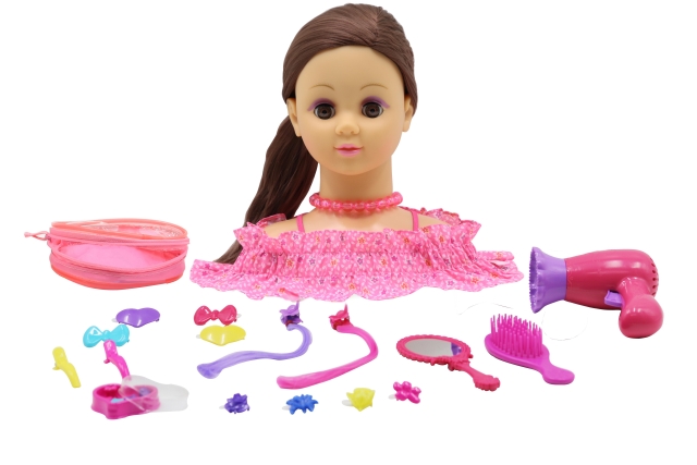 Happy Friend Hairstyling Head Brown Hair (504405)