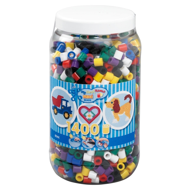 HAMA Beads Hama - Maxi Beads - Beads in bucket - 1400pcs (8540)