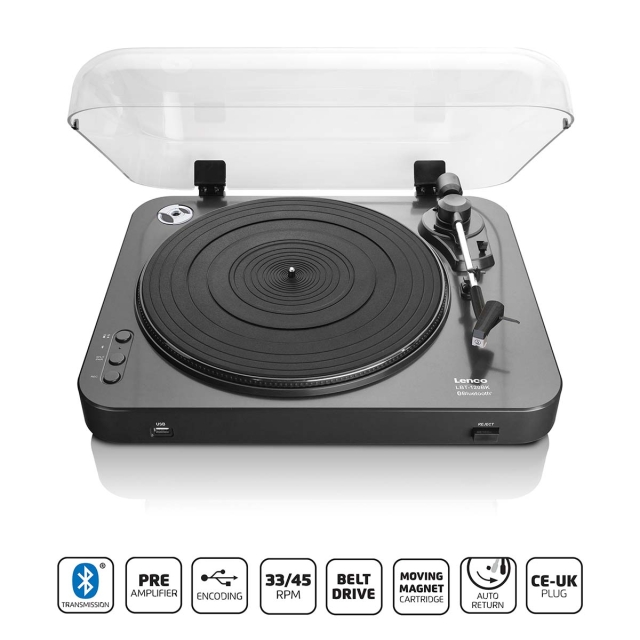 Lenco Record Player with direct encoding and Bluetooth® Black