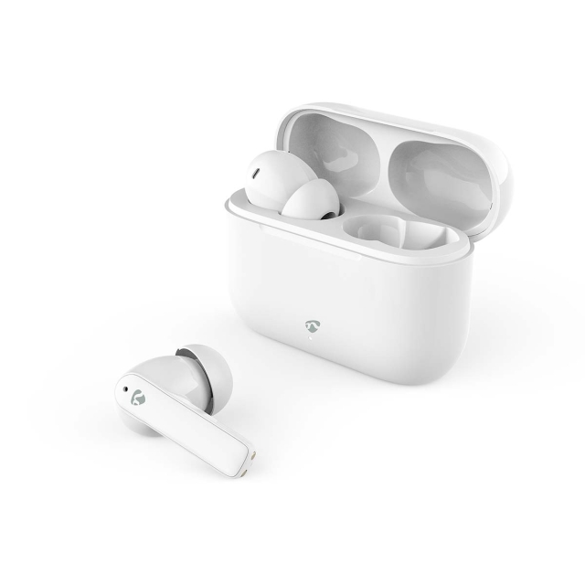 Nedis Fully Wireless Earphones | Bluetooth® | Battery 1 operating time standard usage: 1440 min | Touch Control | Charging case | Wireless charging case | Built-in microphone | Voice control support | Noise canceling | IPX4 | White