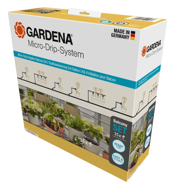 Gardena Micro-Drip-Irrigation Balcony Set (15 plants) - 15 plants