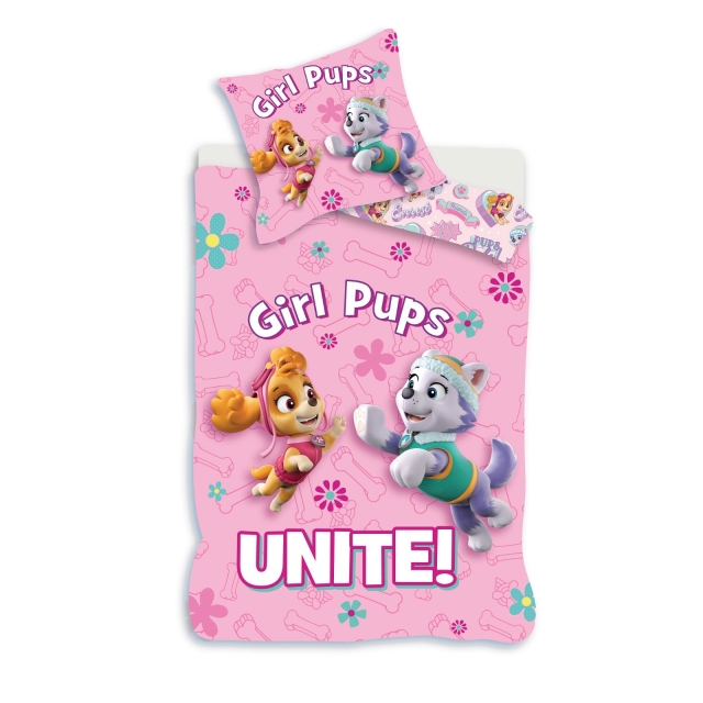 Paw Patrol Bed Linen - Junior Size 100x140 cm - Girl Pups