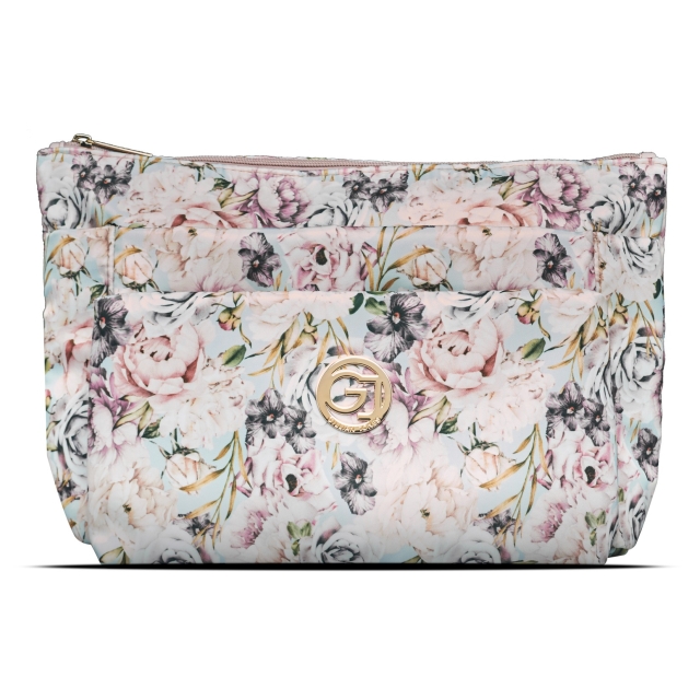 Gillian Jones 3-room cosmetic bag - Rose flowerprint