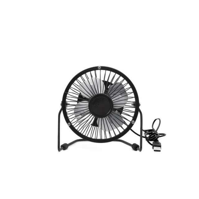 Kikkerland Usb Metal Desk Fan - Black (US143-BK-EU)