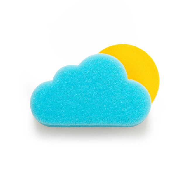 Kikkerland Sink Sponge And Holder Cloud