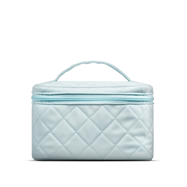 Gillian Jones Beauty Box in quilted nylon Blue
