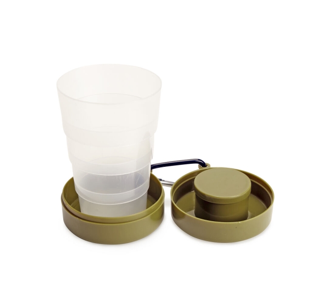 Kikkerland Collapsible Tumbler w Pill Compart (CU340)