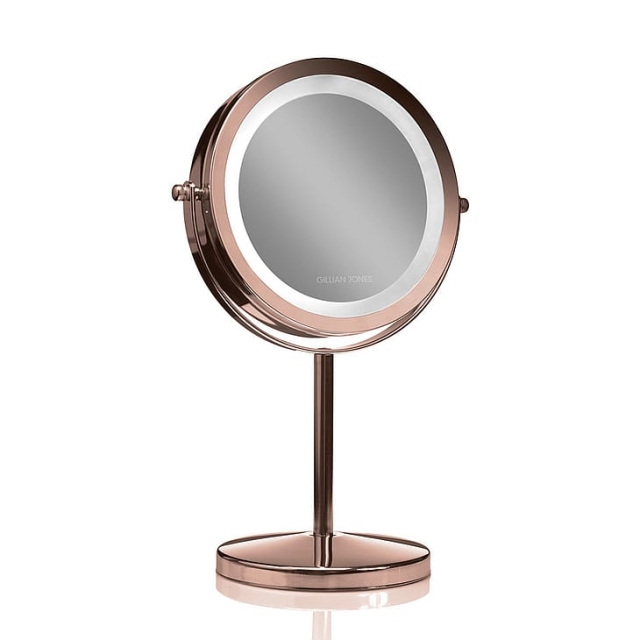 Gillian Jones Table mirror with LED light and touch function Copper