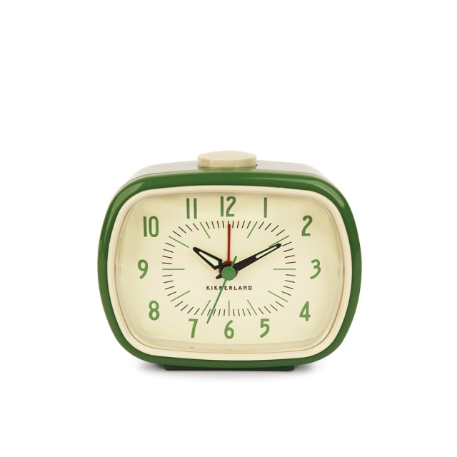 Kikkerland Retro Alarm Clock + Green