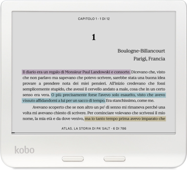 Kobo Libra Colour 7" e-book reader, white